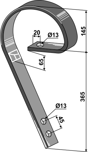 Slæbeplanketand 45x10