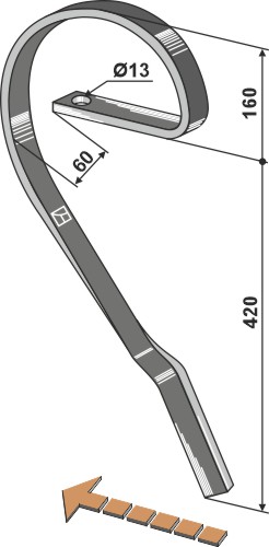 Slæbeplanketand, venstre
