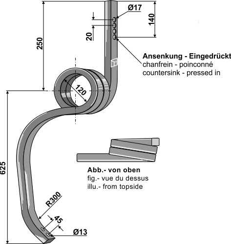Sporløsner Tand - højre model