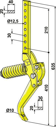 Sporløsner holder m. tand