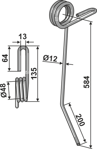 Efterharvetand Ø12mm