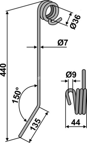 10.hs-r7 Efterharvetand Ø7mm