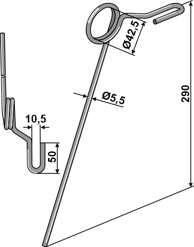 Efterharvetand Ø5,5mm