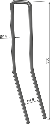 Efterharvetand Ø14mm