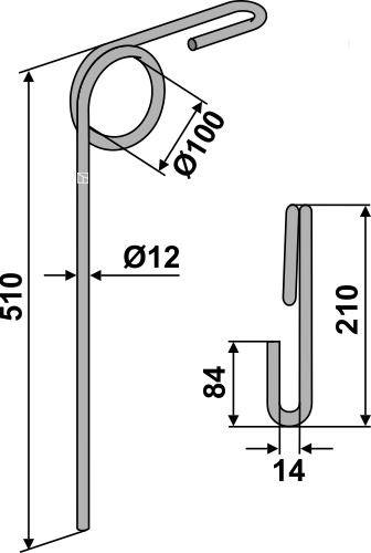 Efterharvetand Ø12mm