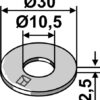 Skive Ø30x2,5xØ10,5