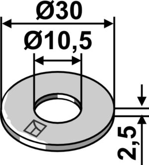 10.st-hh-24 Skive Ø30x2,5xØ10,5