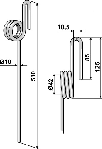 Efterharvetand Ø10mm