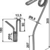 Efterharvetand Ø12mm - dobbelt