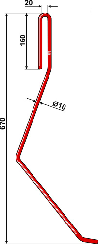 Efterharvetand Ø10mm