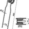 Efterharvetand Ø12mm - dobbelt