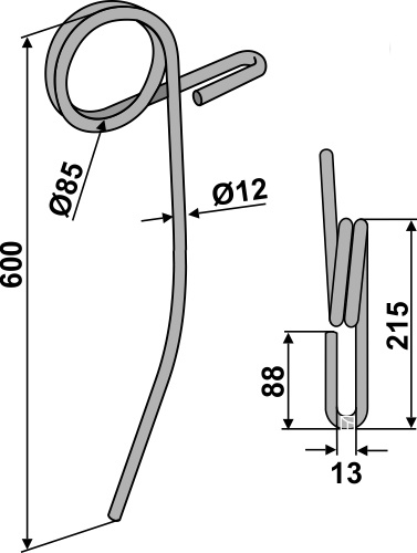 Efterharvetand Ø12mm