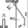Efterharvetand Ø5,5mm