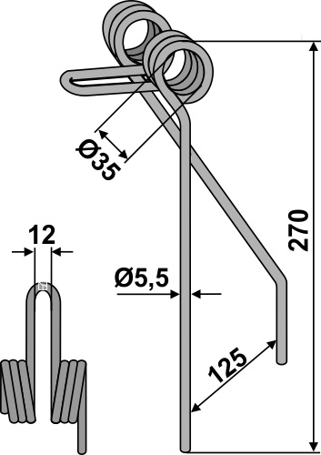 Efterharvetand Ø5,5mm
