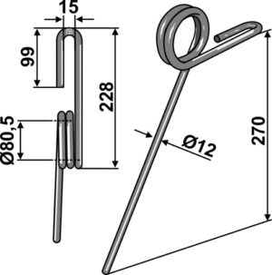 Efterharvetand Ø12mm