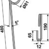 Efterharvetand Ø10mm (rød)