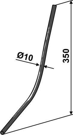 Efterharvetand Ø10mm