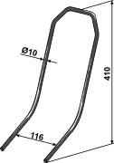 10.st-va-9 Efterharvetand Ø10mm - dobbelt