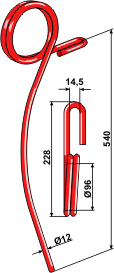 Efterharvetand Ø12mm