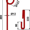 Efterharvetand Ø12mm (rød)