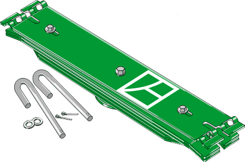 Bladfjedersæt komplet 5 lag - 580mm