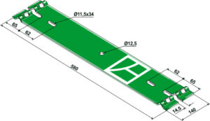 101.01262 Bladfjeder - 580mm