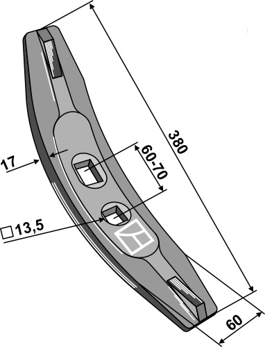 Stubharvespids 380x60x17mm (2 h - 60-70)