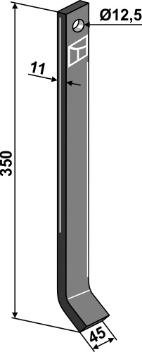 Afskraber 45x11