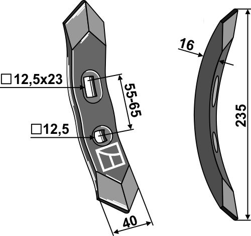 Stubharvespids 235x40x16mm ''UniPress''