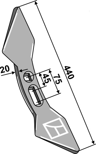 Dobbelt hjerteskær 440mm