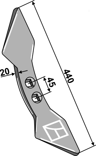 Dobbelt hjerteskær 440mm