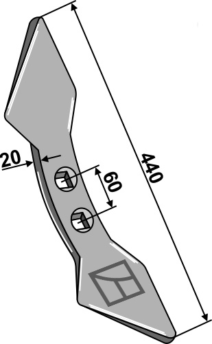 Dobbelt hjerteskær 440mm
