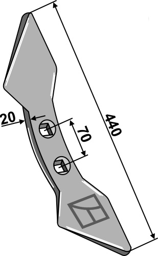Dobbelt hjerteskær 440mm