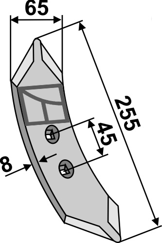 Grubbeskær Huard 255mm