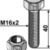 Bolt M16x2x40 m. låsemøtrik