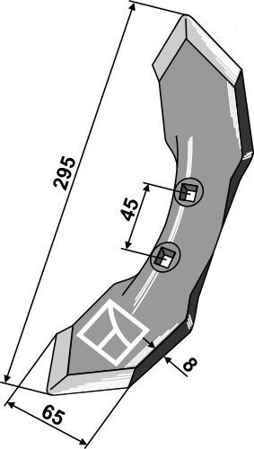 Grubbeskær 300x65x8mm