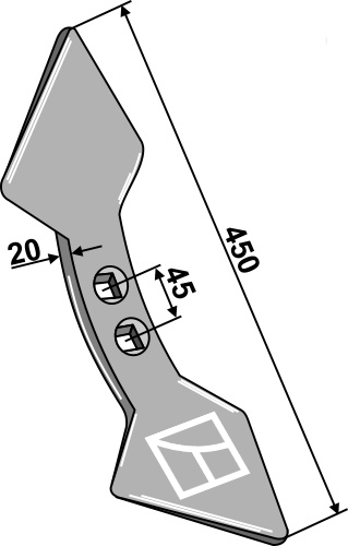Dobbelt hjerteskær 450mm