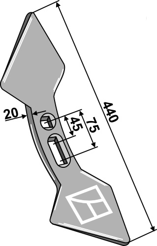 Dobbelt hjerteskær 440mm