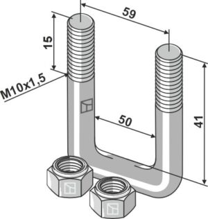 Spændebøjle - M10x1,5
