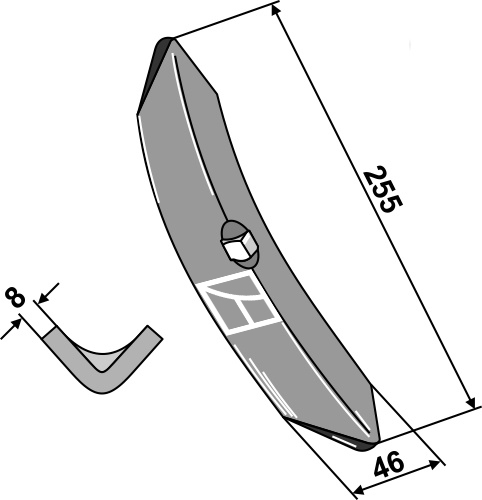 Harvespids 255x46x8mm