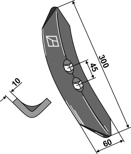 Harvespids 300x60x10mm