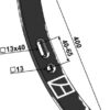 Stubharvetand 400x55x15 (40-65)