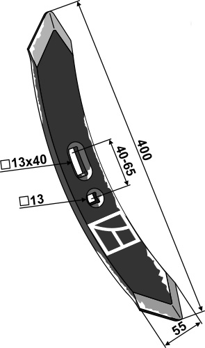 Stubharvetand 400x55x15 (40-65)