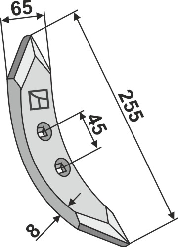 Grubbeskær 255mm