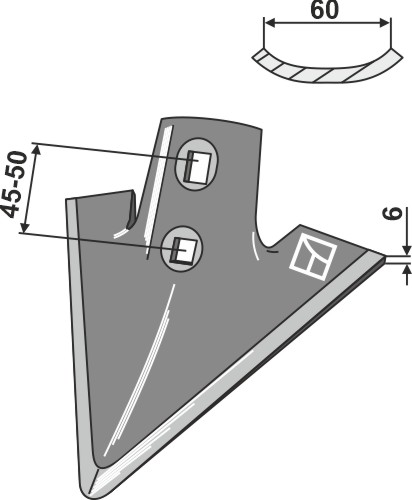 Gåsefodsskær 210mm
