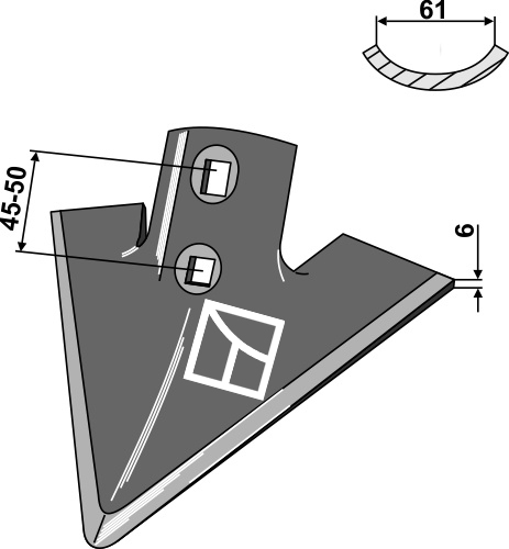 Gåsefodsskær 260mm