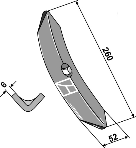 Harvespids 260x52x6mm
