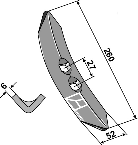 Harvespids 260x52x6mm