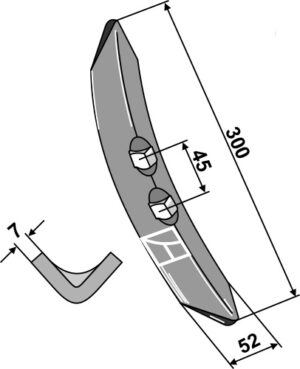 Harvespids 300x60x7mm