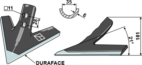 Gåsefodsskær 200mm - DURAFACE